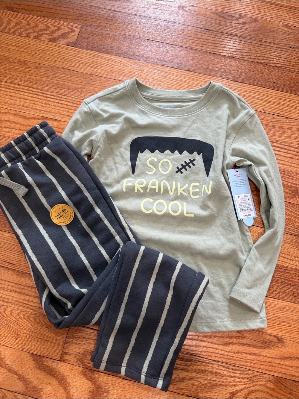 Cat & Jack Toddler Boy Halloween FrankenCool Matching Set 5T